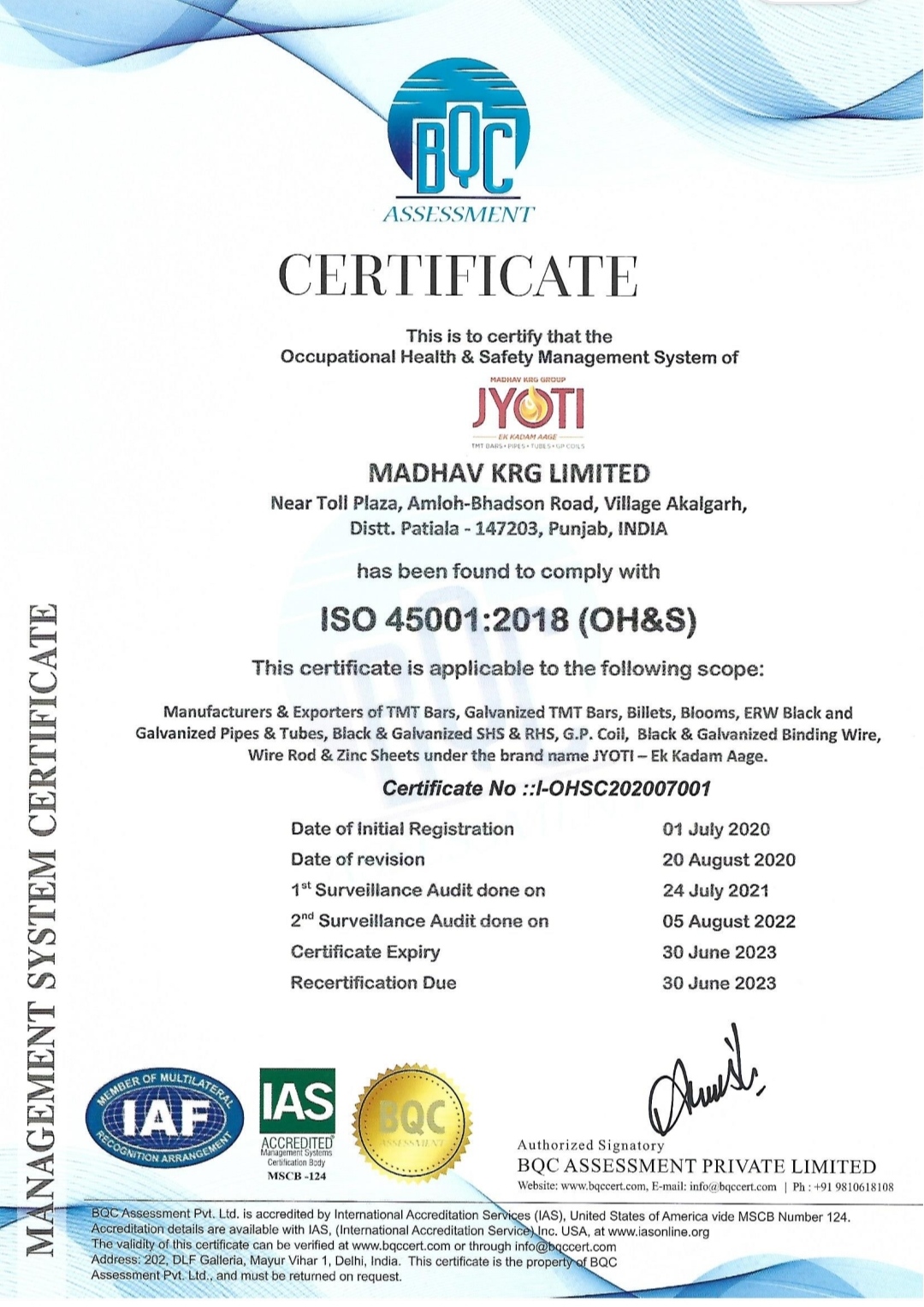 ISO 45001:2018